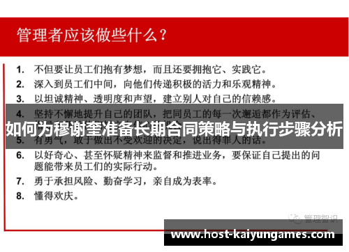 如何为穆谢奎准备长期合同策略与执行步骤分析